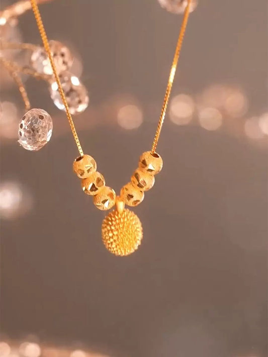 Golden Beads Necklace(24k gold plated)