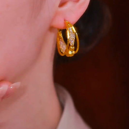 Zarnish Hoops(24k gold plated)